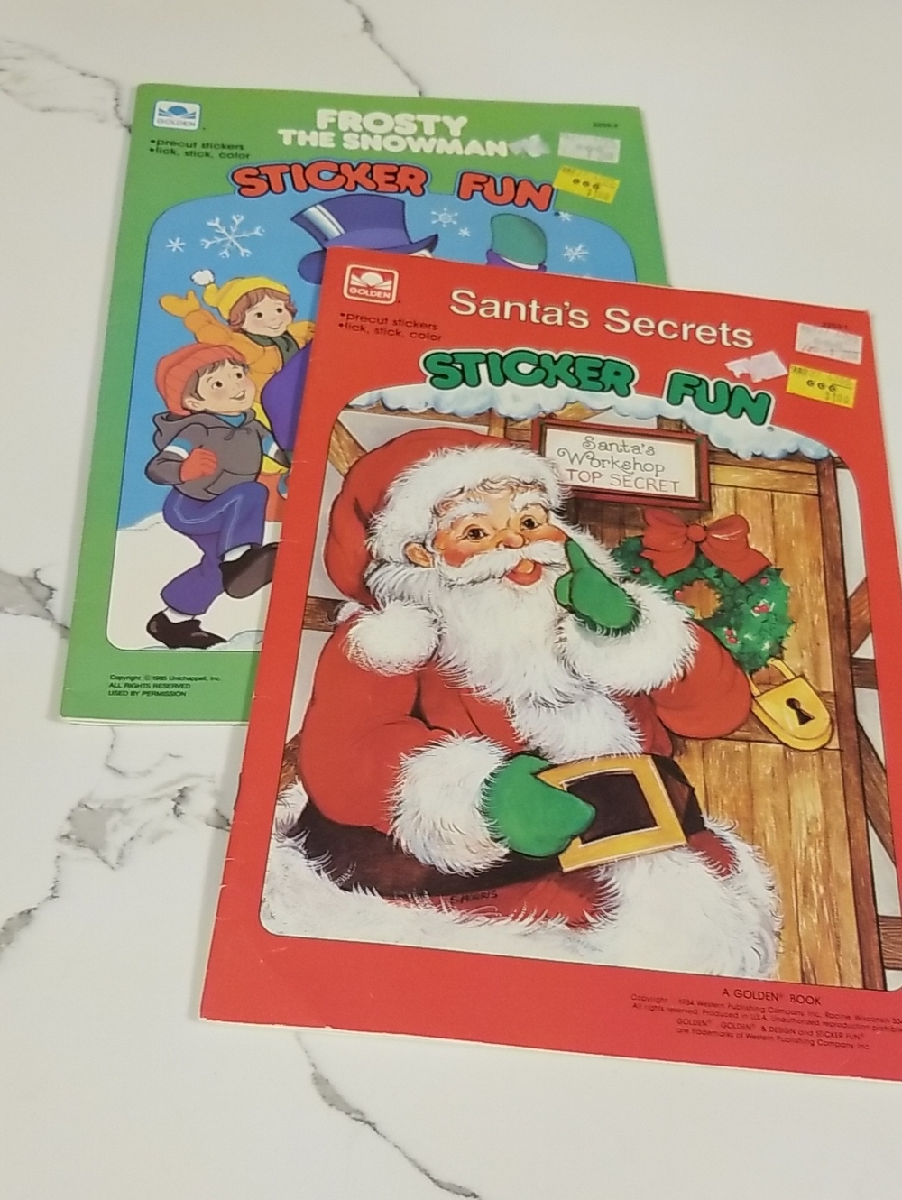 A Golden Book Sticker Fun Frosty and Santas Secrets Book
